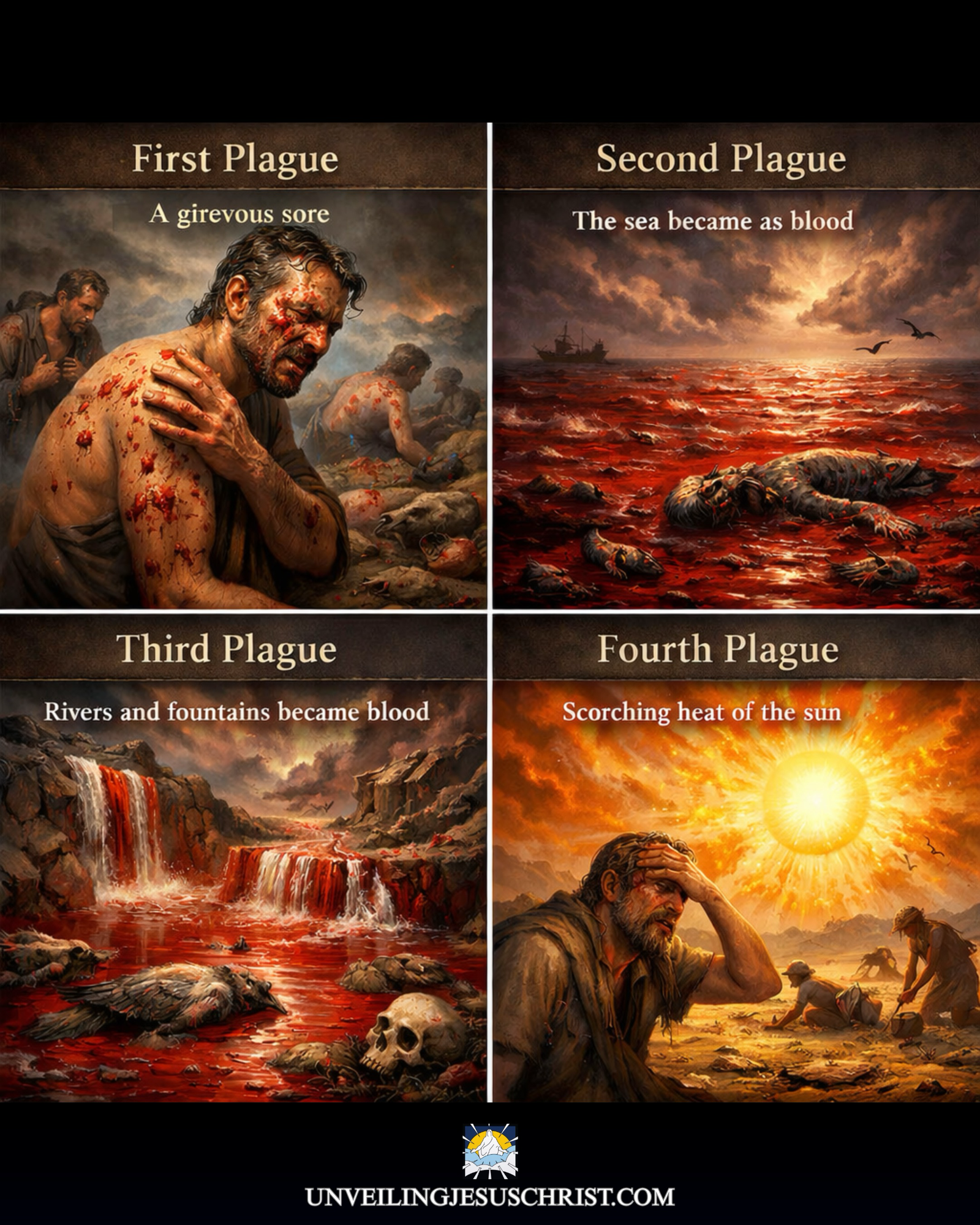 The First Four Vial Plagues (Rev 16:2-8) | Unveiling Jesus Christ ...